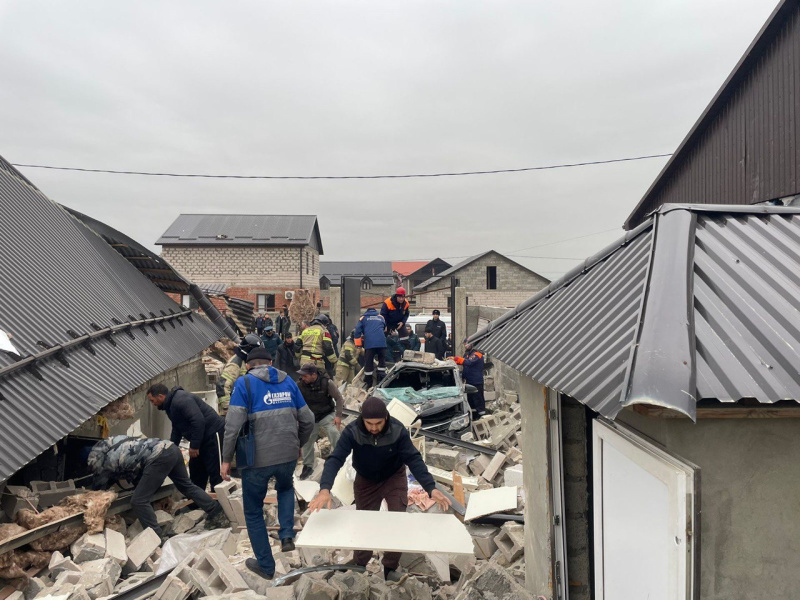 Хлопок газовоздушной смеси в поселке Ленинкент г. Махачкала.